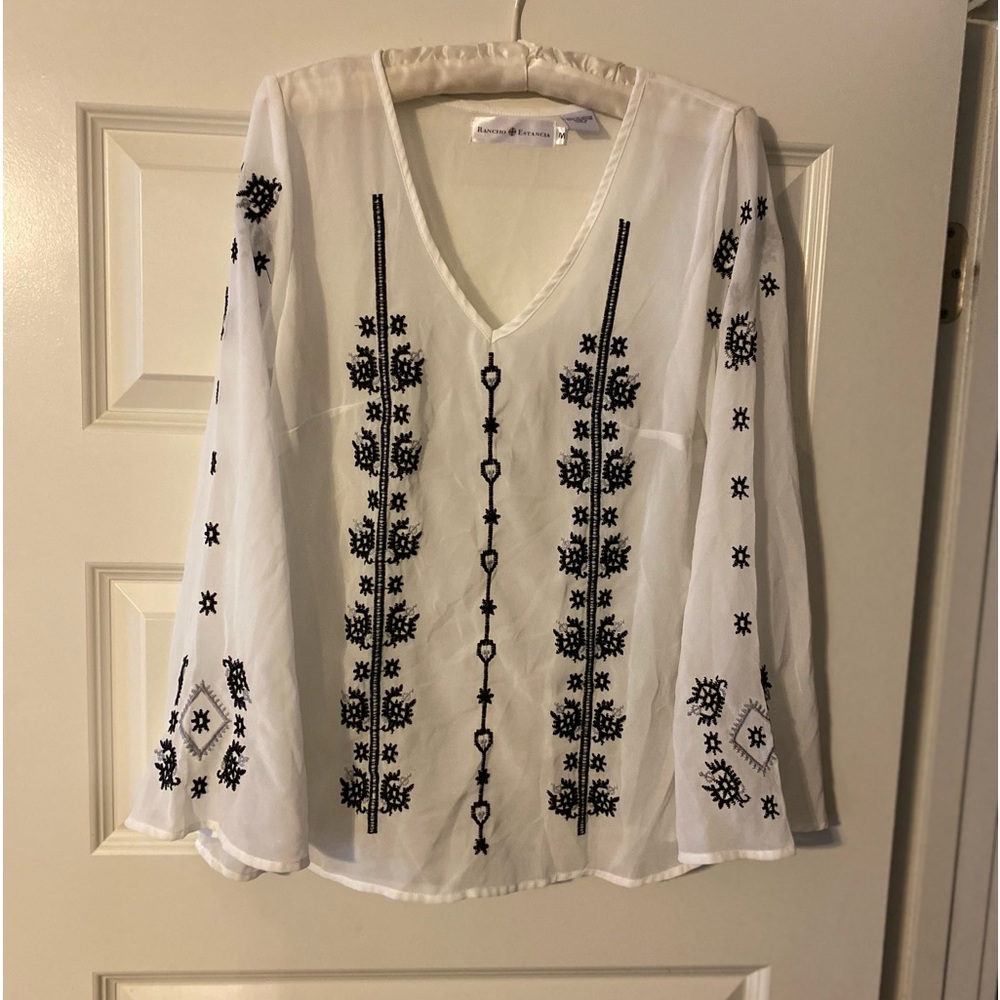 Sheer Western Blouse M